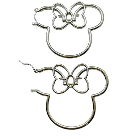 earring metallic siver mini